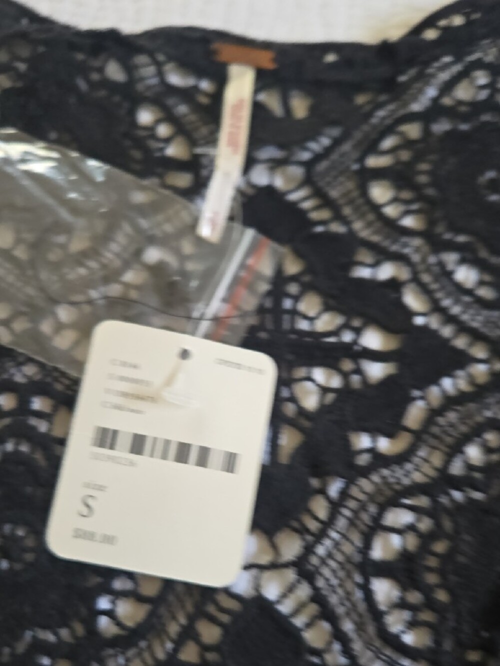 Vintage Free People Black Lace-Top Mini Dress - Picture 5 of 7